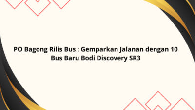 PO Bagong Rilis Bus