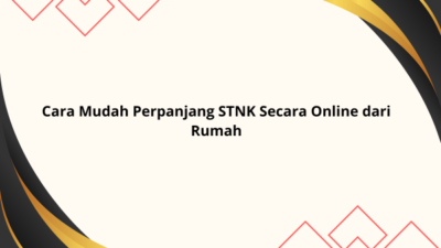 Perpanjang STNK Secara Online