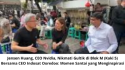 Jensen Huang, CEO Nvidia, Nikmati Gultik di Blok M (Kaki 5) Bersama CEO Indosat Ooredoo: Momen Santai yang Menginspirasi