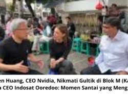 Jensen Huang, CEO Nvidia, Nikmati Gultik di Blok M (Kaki 5) Bersama CEO Indosat Ooredoo: Momen Santai yang Menginspirasi